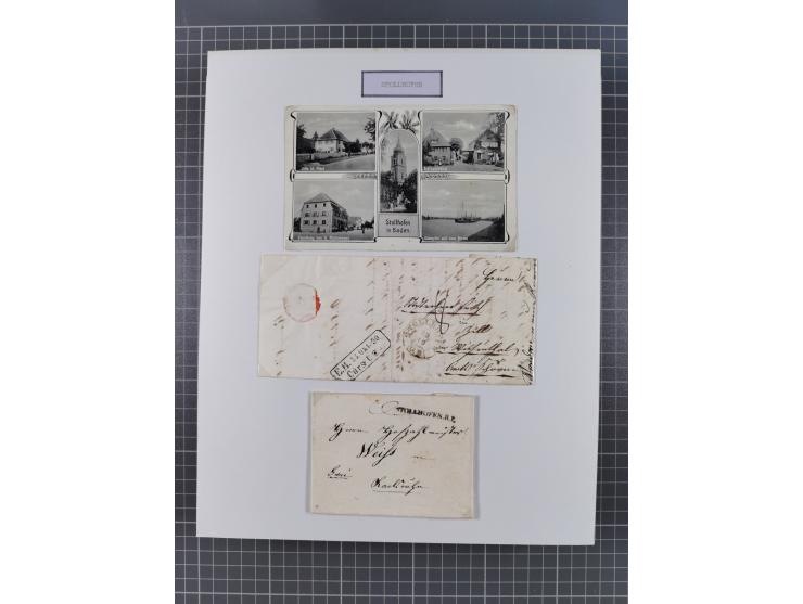 AACH bis ZELL, große Stempelsammlung von Vorphilatelie bis Nachverwendungen in 15 Schubern, mit über 900 Belegen und vielen l