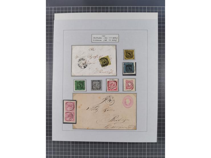 AACH bis ZELL, große Stempelsammlung von Vorphilatelie bis Nachverwendungen in 15 Schubern, mit über 900 Belegen und vielen l