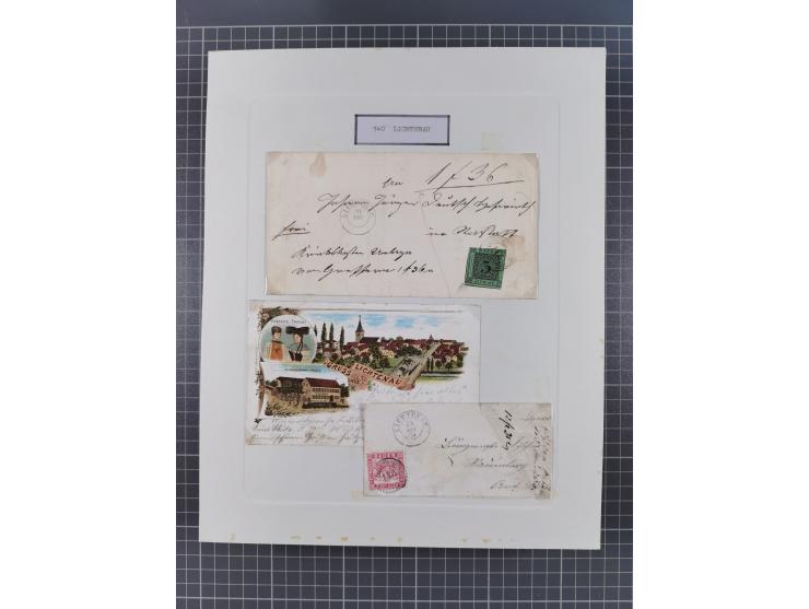 AACH bis ZELL, große Stempelsammlung von Vorphilatelie bis Nachverwendungen in 15 Schubern, mit über 900 Belegen und vielen l