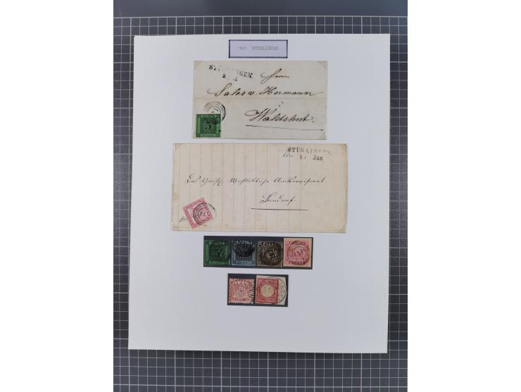 AACH bis ZELL, große Stempelsammlung von Vorphilatelie bis Nachverwendungen in 15 Schubern, mit über 900 Belegen und vielen l