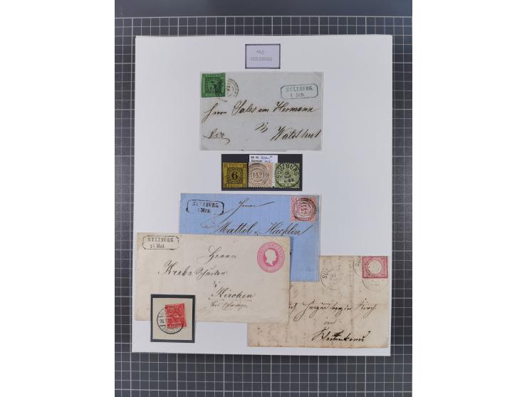 AACH bis ZELL, große Stempelsammlung von Vorphilatelie bis Nachverwendungen in 15 Schubern, mit über 900 Belegen und vielen l