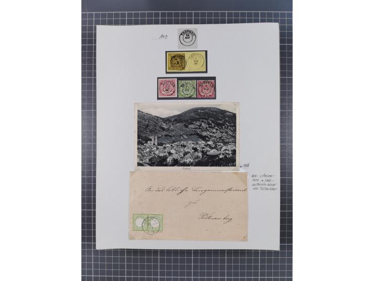 AACH bis ZELL, große Stempelsammlung von Vorphilatelie bis Nachverwendungen in 15 Schubern, mit über 900 Belegen und vielen l