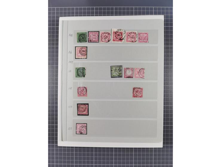 AACH bis ZELL, große Stempelsammlung von Vorphilatelie bis Nachverwendungen in 15 Schubern, mit über 900 Belegen und vielen l