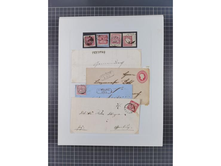 AACH bis ZELL, große Stempelsammlung von Vorphilatelie bis Nachverwendungen in 15 Schubern, mit über 900 Belegen und vielen l