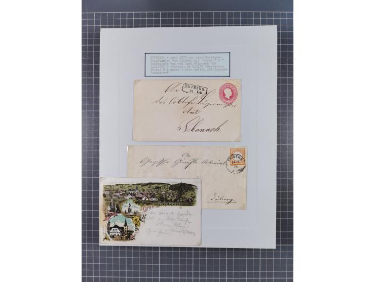 AACH bis ZELL, große Stempelsammlung von Vorphilatelie bis Nachverwendungen in 15 Schubern, mit über 900 Belegen und vielen l