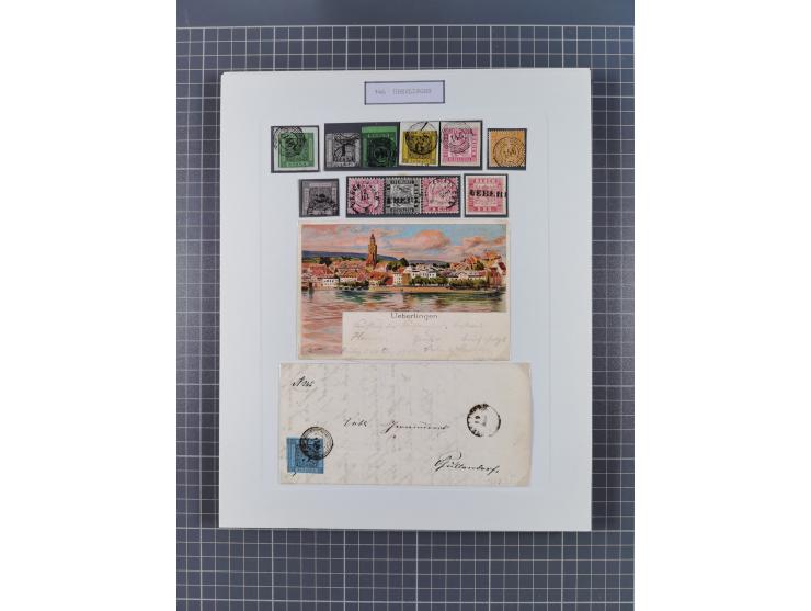 AACH bis ZELL, große Stempelsammlung von Vorphilatelie bis Nachverwendungen in 15 Schubern, mit über 900 Belegen und vielen l
