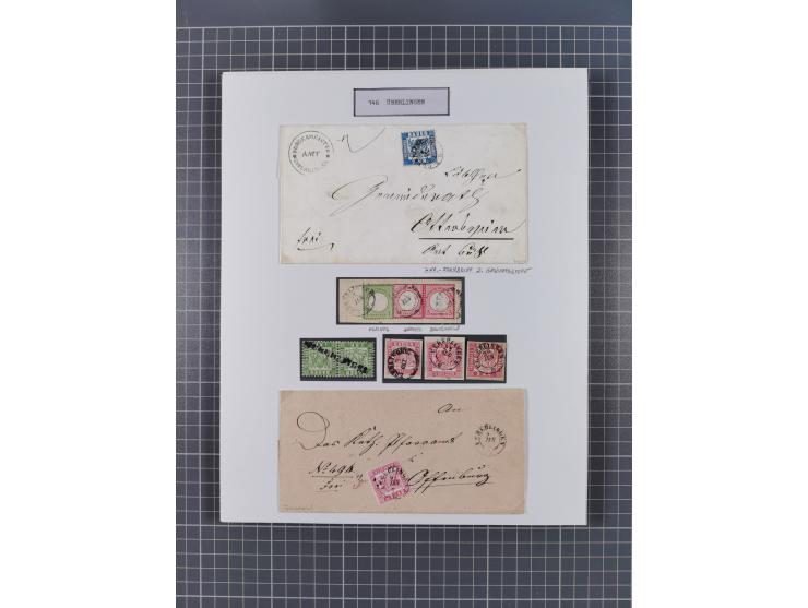 AACH bis ZELL, große Stempelsammlung von Vorphilatelie bis Nachverwendungen in 15 Schubern, mit über 900 Belegen und vielen l