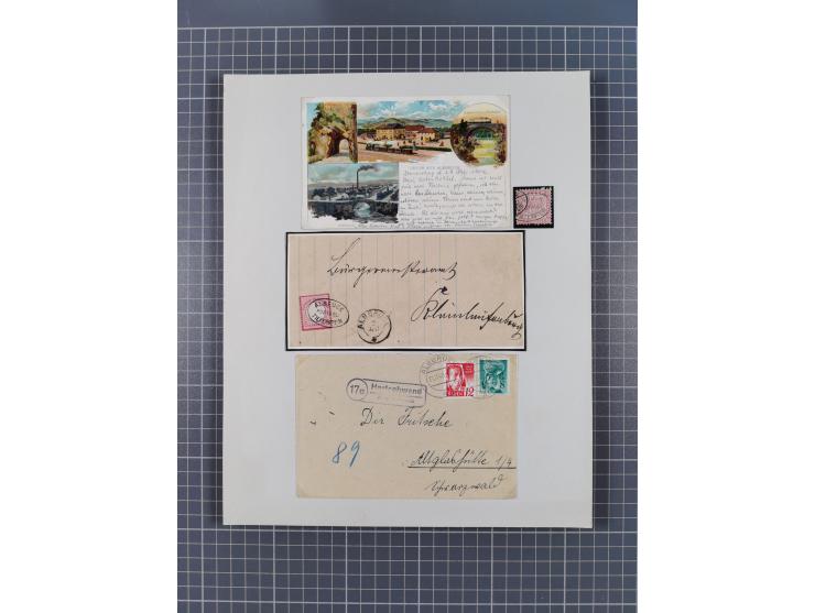 AACH bis ZELL, große Stempelsammlung von Vorphilatelie bis Nachverwendungen in 15 Schubern, mit über 900 Belegen und vielen l