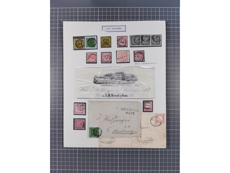 AACH bis ZELL, große Stempelsammlung von Vorphilatelie bis Nachverwendungen in 15 Schubern, mit über 900 Belegen und vielen l