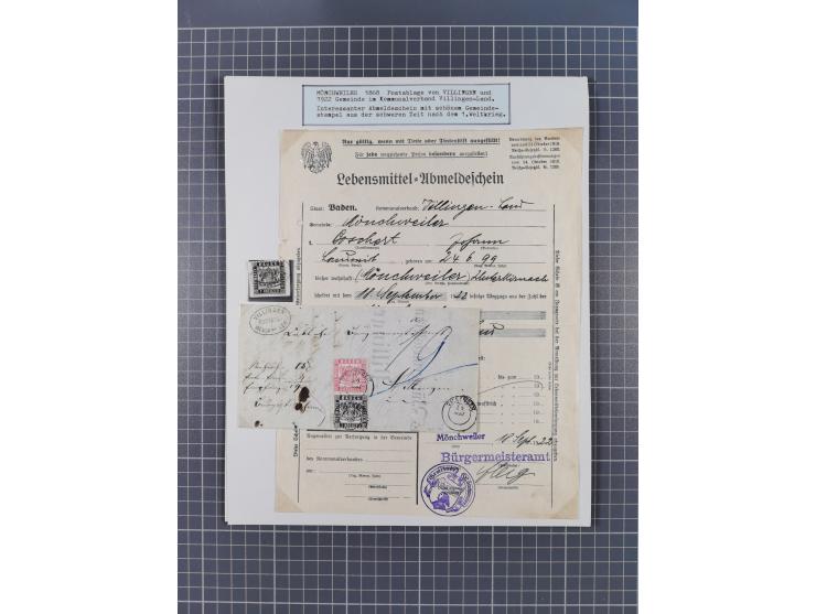 AACH bis ZELL, große Stempelsammlung von Vorphilatelie bis Nachverwendungen in 15 Schubern, mit über 900 Belegen und vielen l