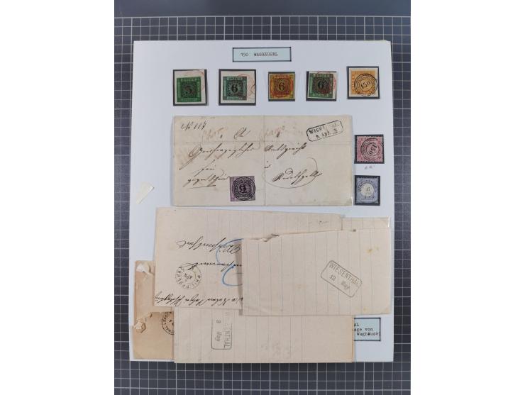 AACH bis ZELL, große Stempelsammlung von Vorphilatelie bis Nachverwendungen in 15 Schubern, mit über 900 Belegen und vielen l