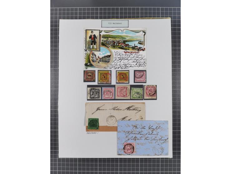 AACH bis ZELL, große Stempelsammlung von Vorphilatelie bis Nachverwendungen in 15 Schubern, mit über 900 Belegen und vielen l