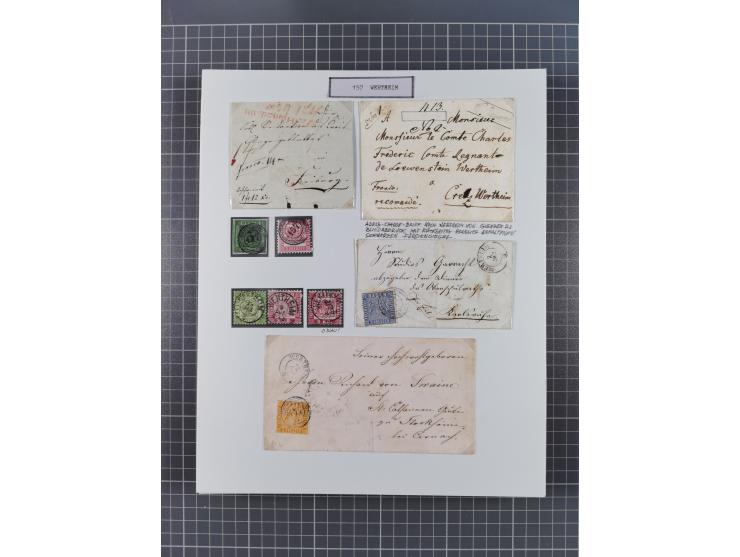 AACH bis ZELL, große Stempelsammlung von Vorphilatelie bis Nachverwendungen in 15 Schubern, mit über 900 Belegen und vielen l