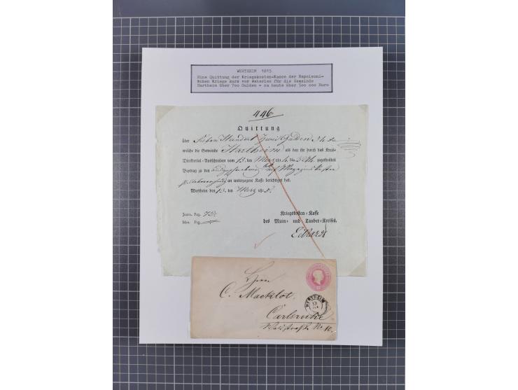 AACH bis ZELL, große Stempelsammlung von Vorphilatelie bis Nachverwendungen in 15 Schubern, mit über 900 Belegen und vielen l