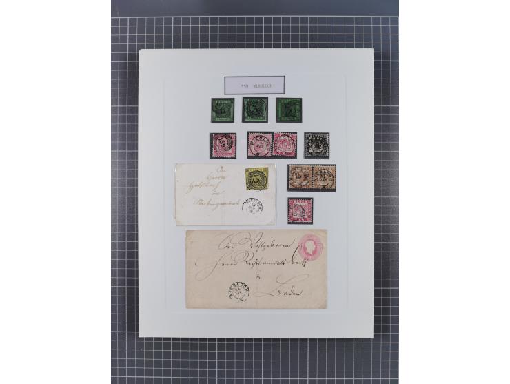 AACH bis ZELL, große Stempelsammlung von Vorphilatelie bis Nachverwendungen in 15 Schubern, mit über 900 Belegen und vielen l