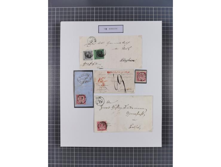 AACH bis ZELL, große Stempelsammlung von Vorphilatelie bis Nachverwendungen in 15 Schubern, mit über 900 Belegen und vielen l