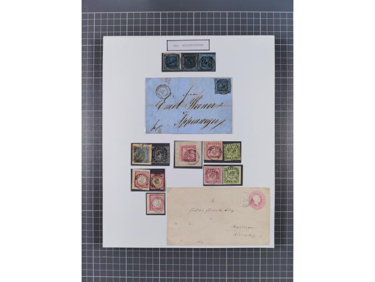 AACH bis ZELL, große Stempelsammlung von Vorphilatelie bis Nachverwendungen in 15 Schubern, mit über 900 Belegen und vielen l