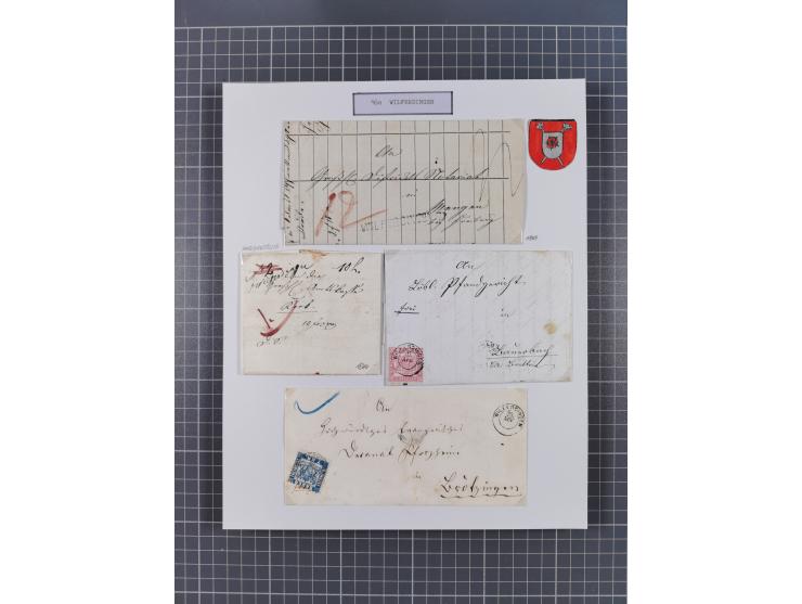 AACH bis ZELL, große Stempelsammlung von Vorphilatelie bis Nachverwendungen in 15 Schubern, mit über 900 Belegen und vielen l