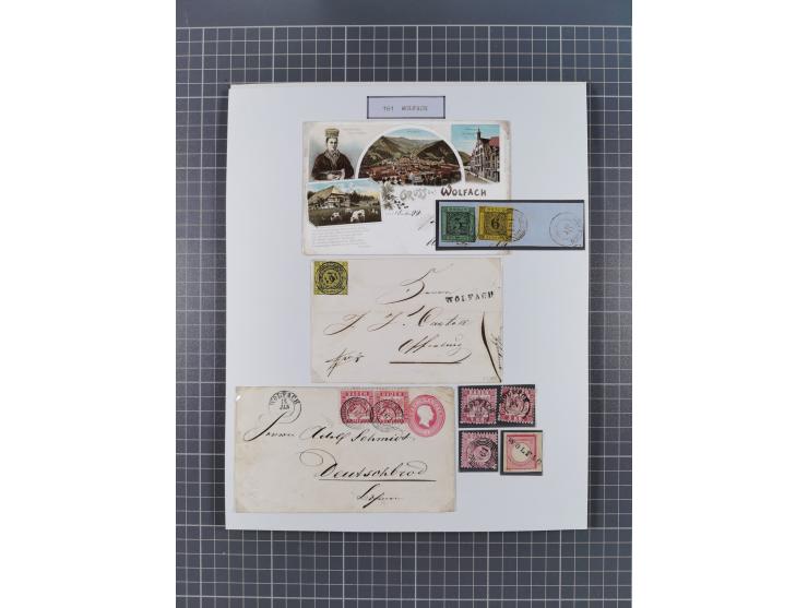 AACH bis ZELL, große Stempelsammlung von Vorphilatelie bis Nachverwendungen in 15 Schubern, mit über 900 Belegen und vielen l