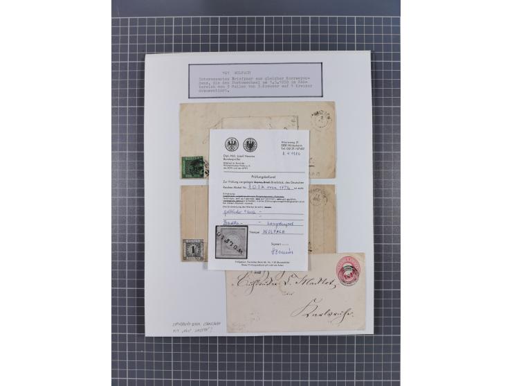 AACH bis ZELL, große Stempelsammlung von Vorphilatelie bis Nachverwendungen in 15 Schubern, mit über 900 Belegen und vielen l