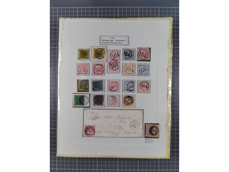 AACH bis ZELL, große Stempelsammlung von Vorphilatelie bis Nachverwendungen in 15 Schubern, mit über 900 Belegen und vielen l