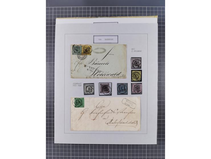 AACH bis ZELL, große Stempelsammlung von Vorphilatelie bis Nachverwendungen in 15 Schubern, mit über 900 Belegen und vielen l