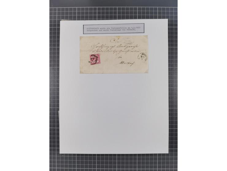 AACH bis ZELL, große Stempelsammlung von Vorphilatelie bis Nachverwendungen in 15 Schubern, mit über 900 Belegen und vielen l