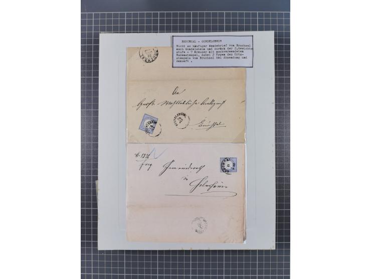 AACH bis ZELL, große Stempelsammlung von Vorphilatelie bis Nachverwendungen in 15 Schubern, mit über 900 Belegen und vielen l