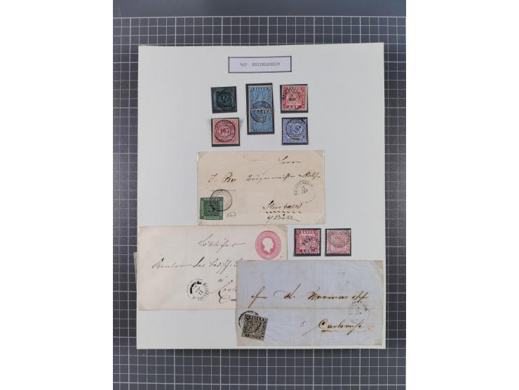 AACH bis ZELL, große Stempelsammlung von Vorphilatelie bis Nachverwendungen in 15 Schubern, mit über 900 Belegen und vielen l