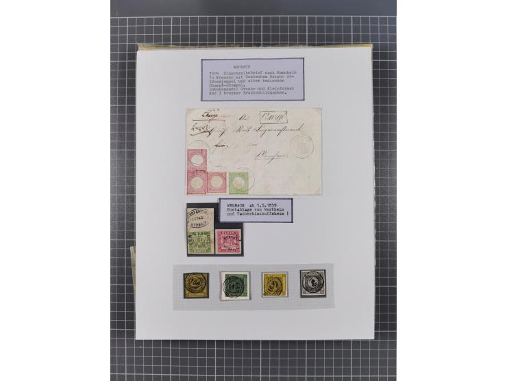 AACH bis ZELL, große Stempelsammlung von Vorphilatelie bis Nachverwendungen in 15 Schubern, mit über 900 Belegen und vielen l