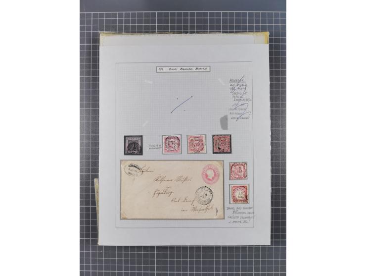 AACH bis ZELL, große Stempelsammlung von Vorphilatelie bis Nachverwendungen in 15 Schubern, mit über 900 Belegen und vielen l
