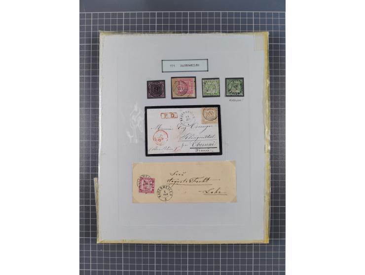 AACH bis ZELL, große Stempelsammlung von Vorphilatelie bis Nachverwendungen in 15 Schubern, mit über 900 Belegen und vielen l