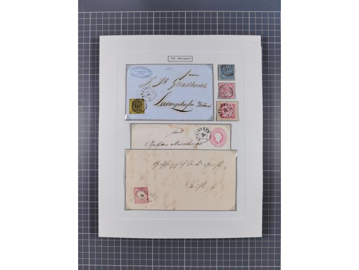 AACH bis ZELL, große Stempelsammlung von Vorphilatelie bis Nachverwendungen in 15 Schubern, mit über 900 Belegen und vielen l