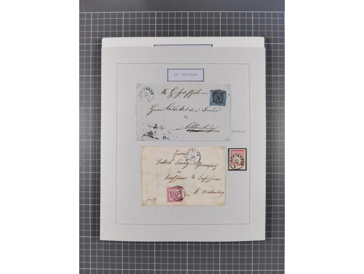 AACH bis ZELL, große Stempelsammlung von Vorphilatelie bis Nachverwendungen in 15 Schubern, mit über 900 Belegen und vielen l