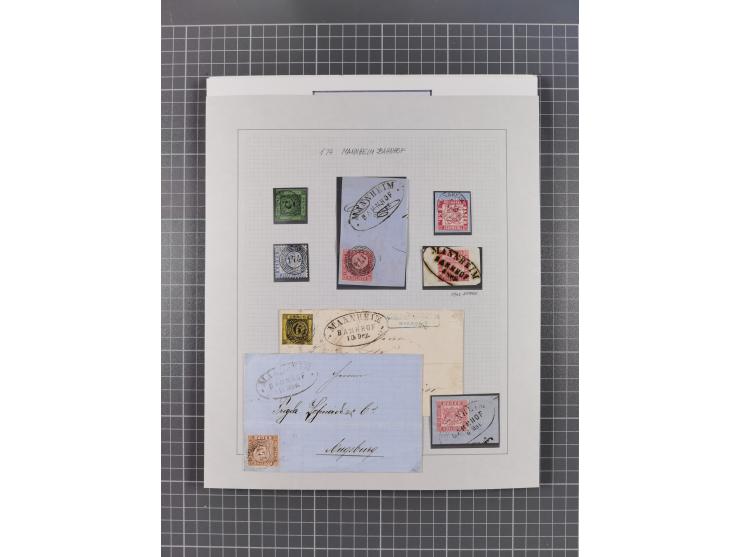 AACH bis ZELL, große Stempelsammlung von Vorphilatelie bis Nachverwendungen in 15 Schubern, mit über 900 Belegen und vielen l