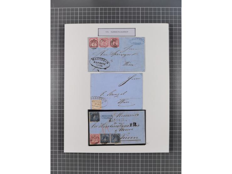 AACH bis ZELL, große Stempelsammlung von Vorphilatelie bis Nachverwendungen in 15 Schubern, mit über 900 Belegen und vielen l