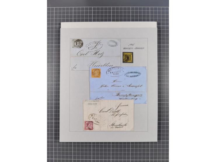 AACH bis ZELL, große Stempelsammlung von Vorphilatelie bis Nachverwendungen in 15 Schubern, mit über 900 Belegen und vielen l