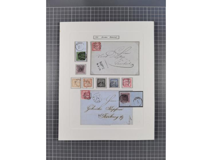 AACH bis ZELL, große Stempelsammlung von Vorphilatelie bis Nachverwendungen in 15 Schubern, mit über 900 Belegen und vielen l
