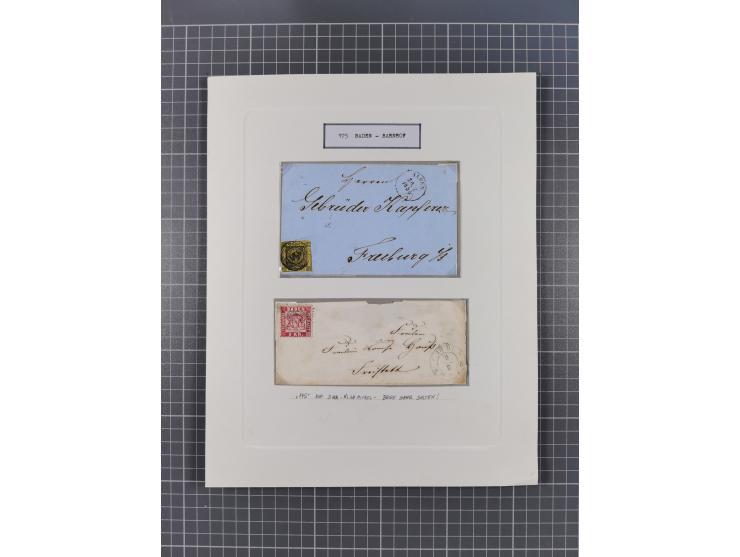 AACH bis ZELL, große Stempelsammlung von Vorphilatelie bis Nachverwendungen in 15 Schubern, mit über 900 Belegen und vielen l