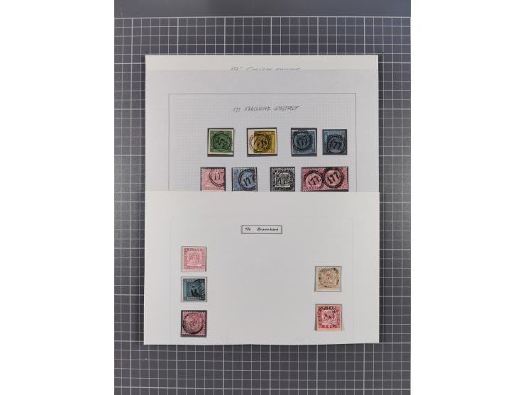 AACH bis ZELL, große Stempelsammlung von Vorphilatelie bis Nachverwendungen in 15 Schubern, mit über 900 Belegen und vielen l