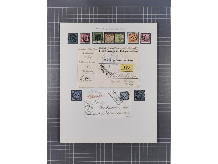 AACH bis ZELL, große Stempelsammlung von Vorphilatelie bis Nachverwendungen in 15 Schubern, mit über 900 Belegen und vielen l