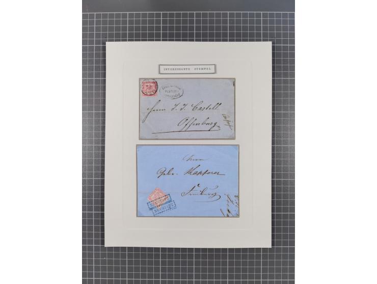 AACH bis ZELL, große Stempelsammlung von Vorphilatelie bis Nachverwendungen in 15 Schubern, mit über 900 Belegen und vielen l