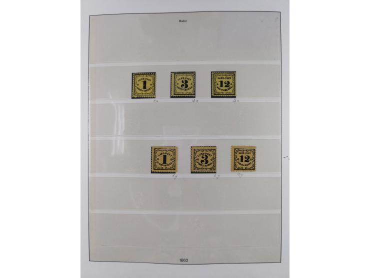 1849/1920, Baden bis Württemberg, meist gestempelte Sammlung mit besseren Werten und Ausgaben, ab Baden Mi.-Nr. 1a sign. Drah