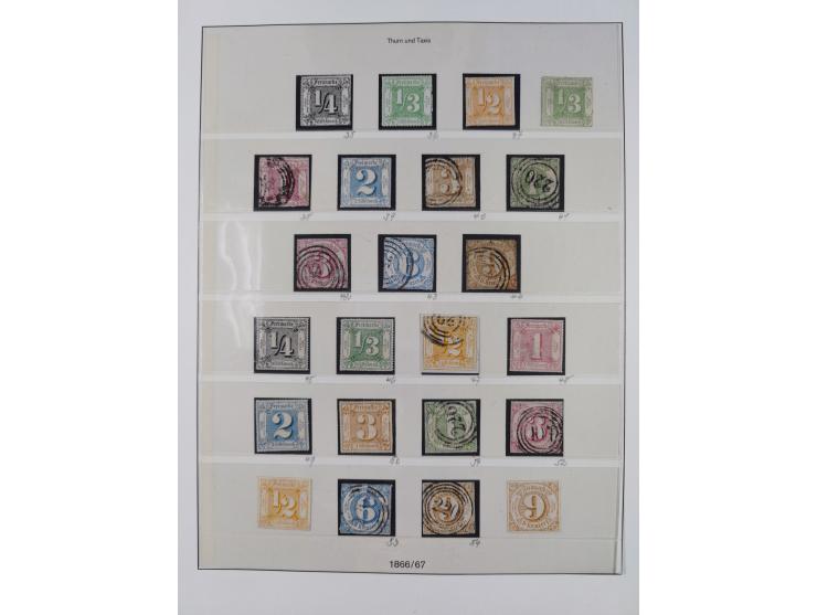 1849/1920, Baden bis Württemberg, meist gestempelte Sammlung mit besseren Werten und Ausgaben, ab Baden Mi.-Nr. 1a sign. Drah