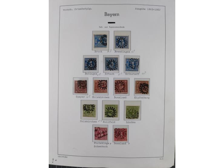1849/1920, Baden bis Württemberg, meist gestempelte Sammlung mit besseren Werten und Ausgaben, ab Baden Mi.-Nr. 1a sign. Drah