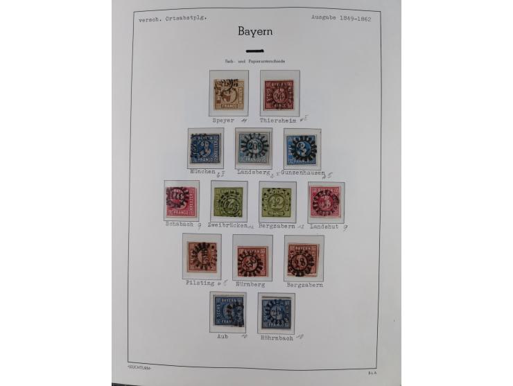 1849/1920, Baden bis Württemberg, meist gestempelte Sammlung mit besseren Werten und Ausgaben, ab Baden Mi.-Nr. 1a sign. Drah