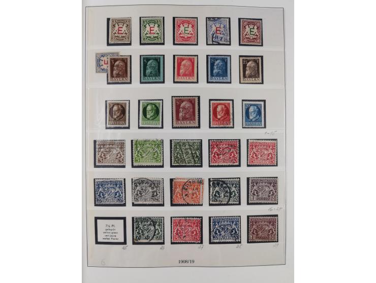 1849/1920, Baden bis Württemberg, meist gestempelte Sammlung mit besseren Werten und Ausgaben, ab Baden Mi.-Nr. 1a sign. Drah