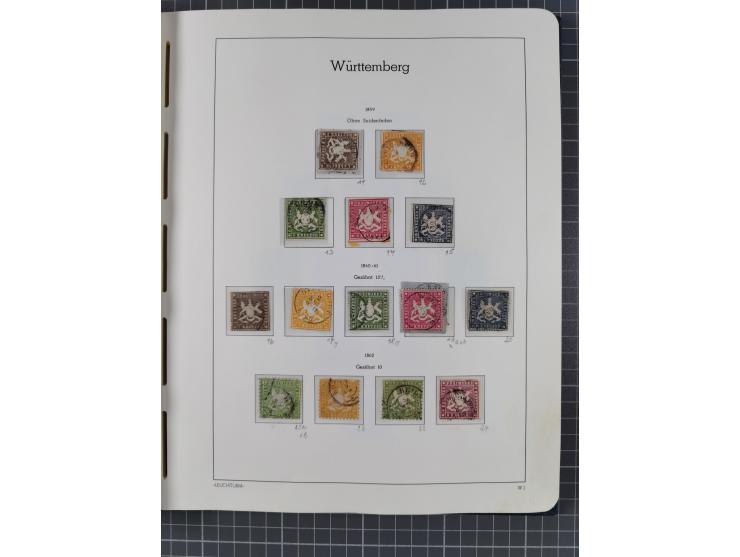 1849/1920, Baden bis Württemberg, meist gestempelte Sammlung mit besseren Werten und Ausgaben, ab Baden Mi.-Nr. 1a sign. Drah