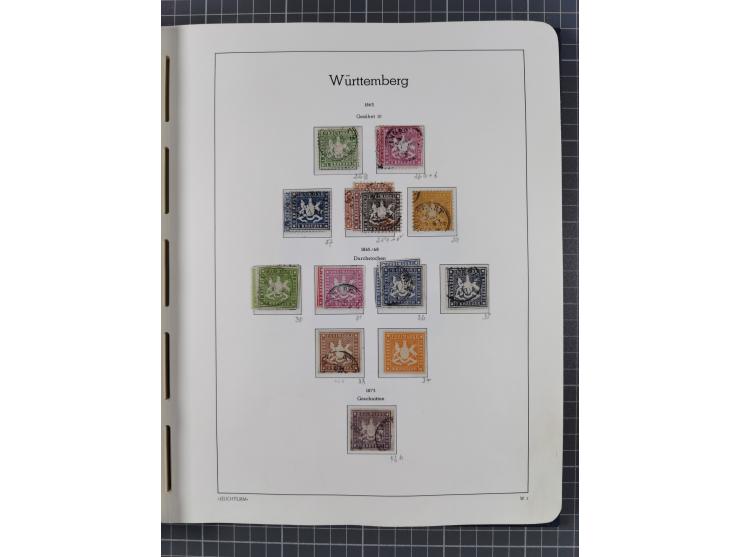 1849/1920, Baden bis Württemberg, meist gestempelte Sammlung mit besseren Werten und Ausgaben, ab Baden Mi.-Nr. 1a sign. Drah