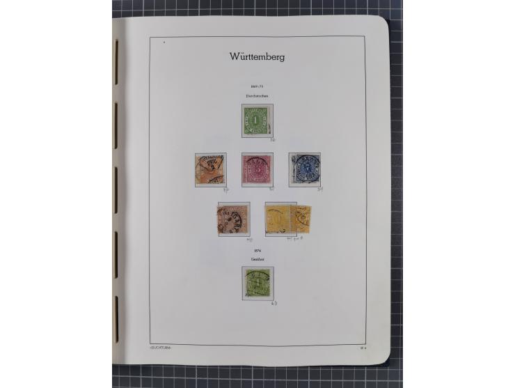 1849/1920, Baden bis Württemberg, meist gestempelte Sammlung mit besseren Werten und Ausgaben, ab Baden Mi.-Nr. 1a sign. Drah
